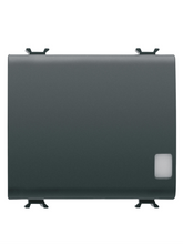 Korus - Illuminated Single Switch 3 Module Matte/Satin Black